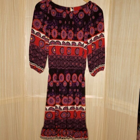 Tiana B. Womens Off The Shoulder Stretchy 3/4 Sleeve Jewel Tone Dress Small - Picture 1 of 7